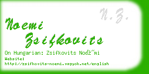 noemi zsifkovits business card